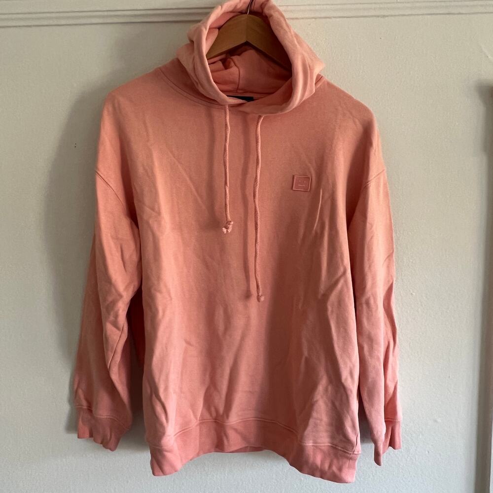 Acne Studios Face Logo Hoodie - Pale Pink | Size: Medium